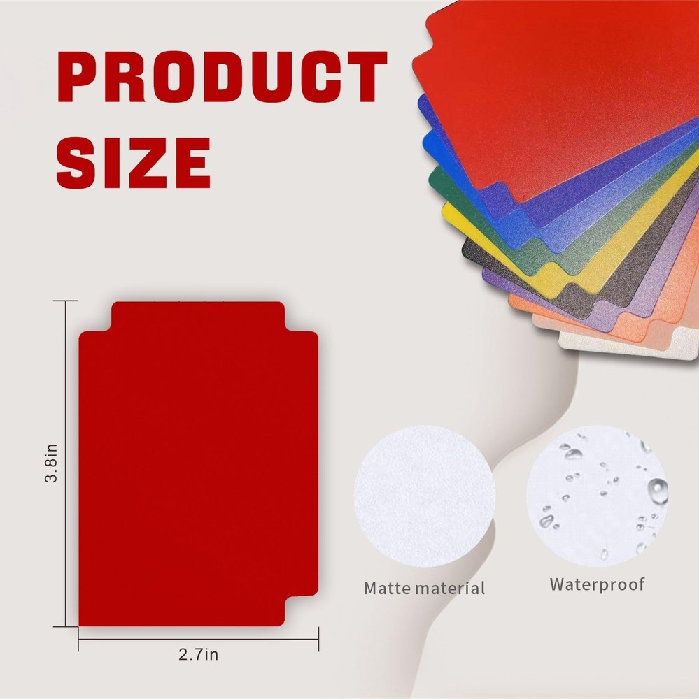 Trading Card Dividers 100 Pieces Multicolor Card Dividers with Tabs Plastic C...