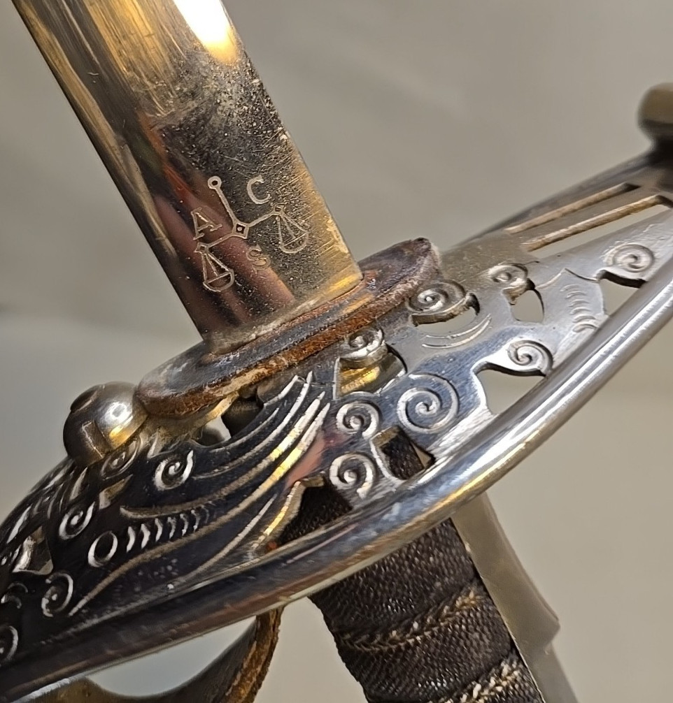 Schneiter & Wyss Bern WWI M1899 Swiss Officer Sword with Scabbard