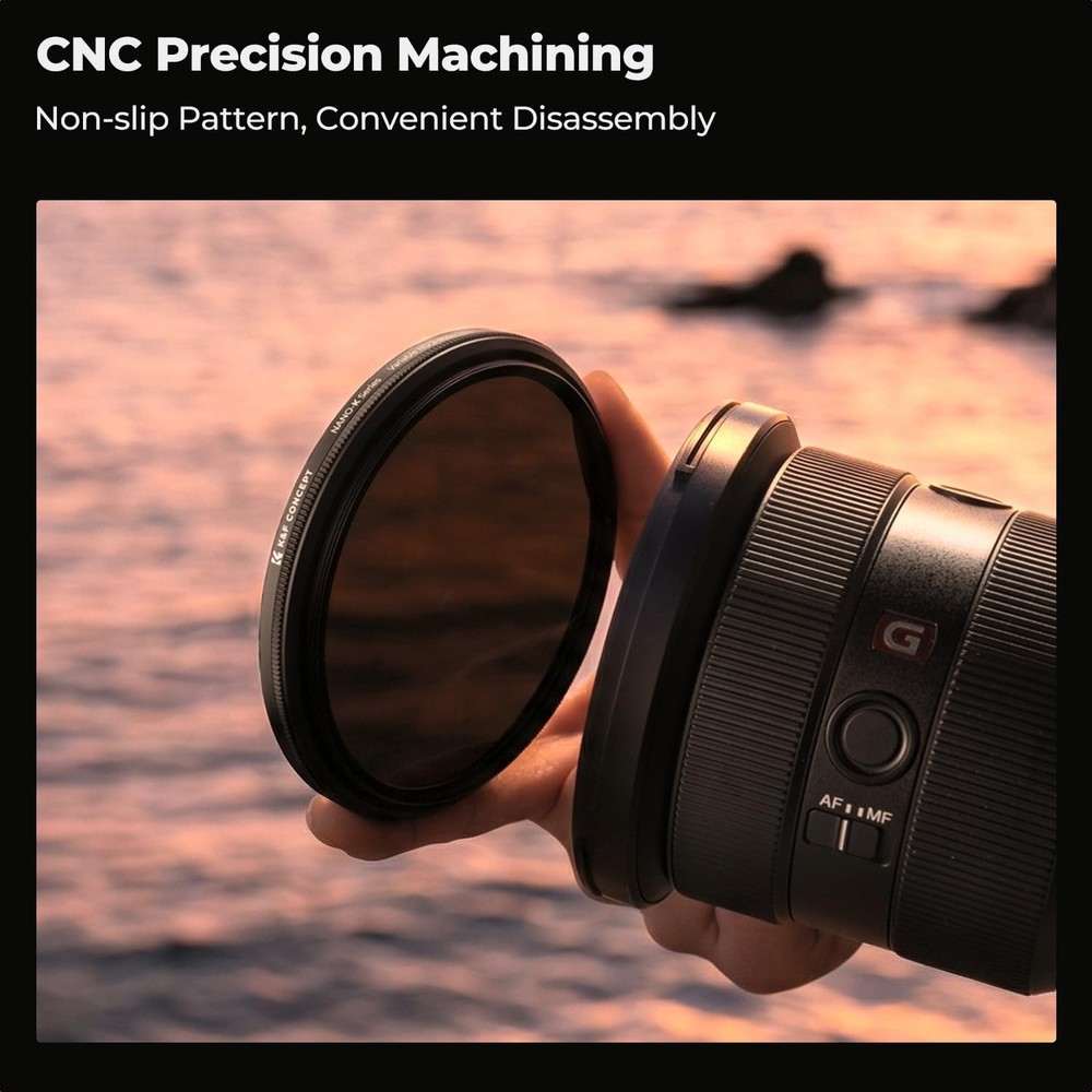 77mm Variable ND Lens Filter ND2-ND400 (1-9 Stops) 18 Multi-Layer Coatings Ad...