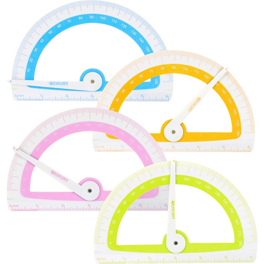 Westcott Soft Touch Protractor - Assorted (ACM14376)