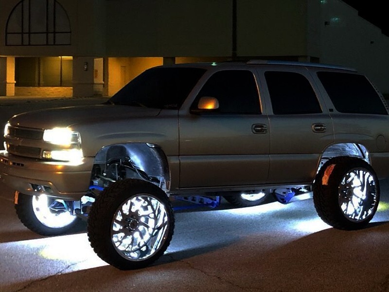 4Rings 17.5'' Pure White Quad Row LED Wheel Rim Lights For Truck Switch+Remote