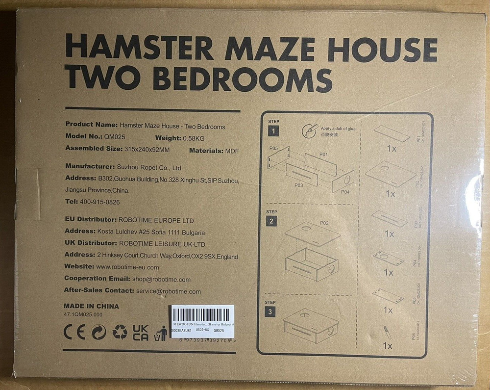 Hamster Maze House-Two Bedrooms