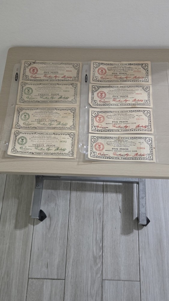 Philippine banknotes: eight various issues