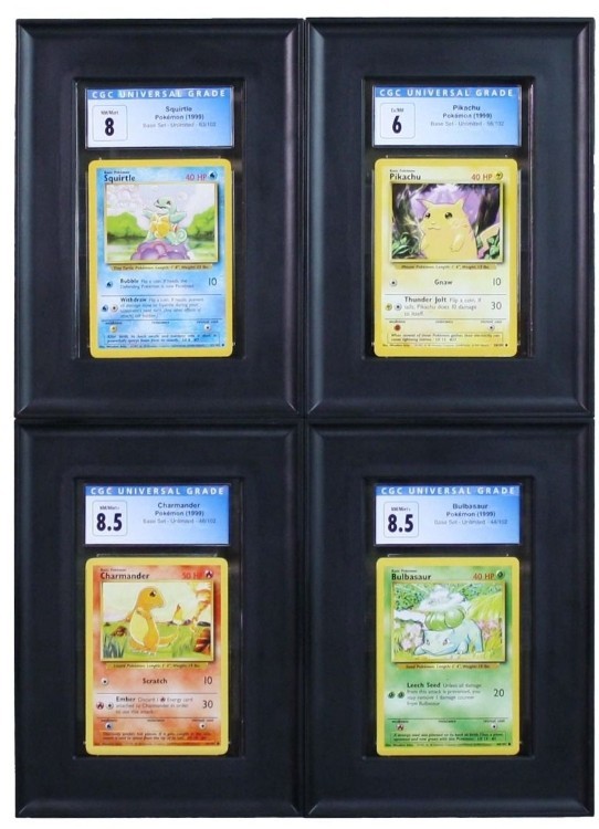 BCW Interlocking Graded Card Frames - Black 4 Pack