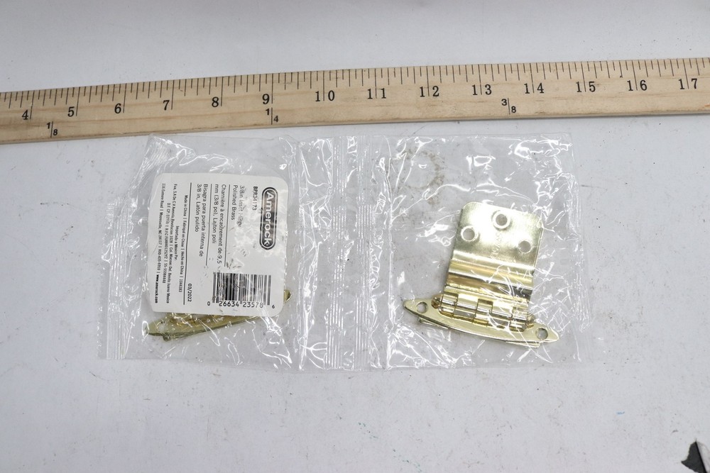 Amerock Inset Hinge Polished Brass 3/8 BPR34173
