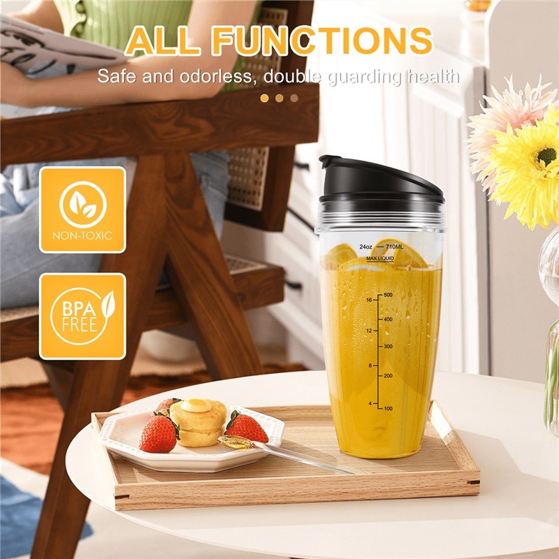 24oz Replacement Blender Cups Compatible With Ninja BN401 BN701 SS101 Models