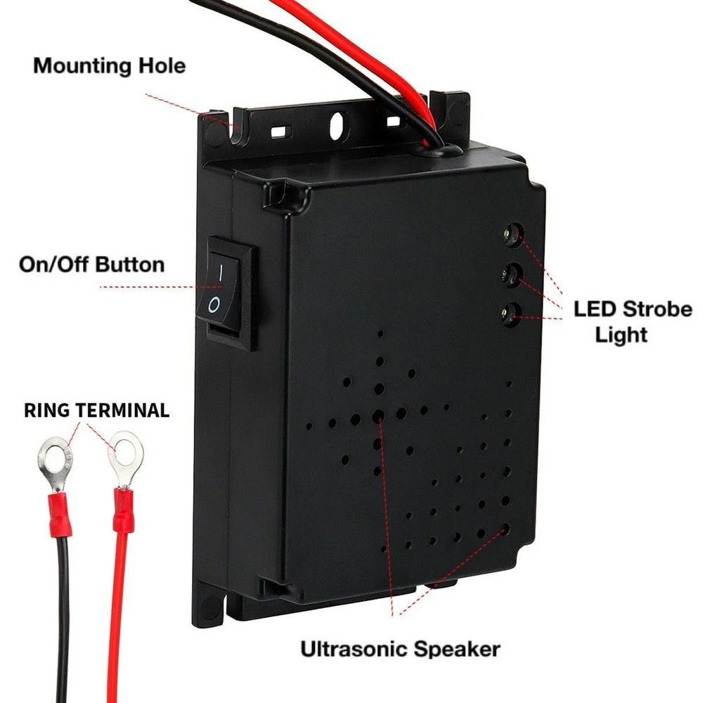 Replacement Ultrasonic Rodent Deterrent Unit for Car Vehicle with 40㎡ Range