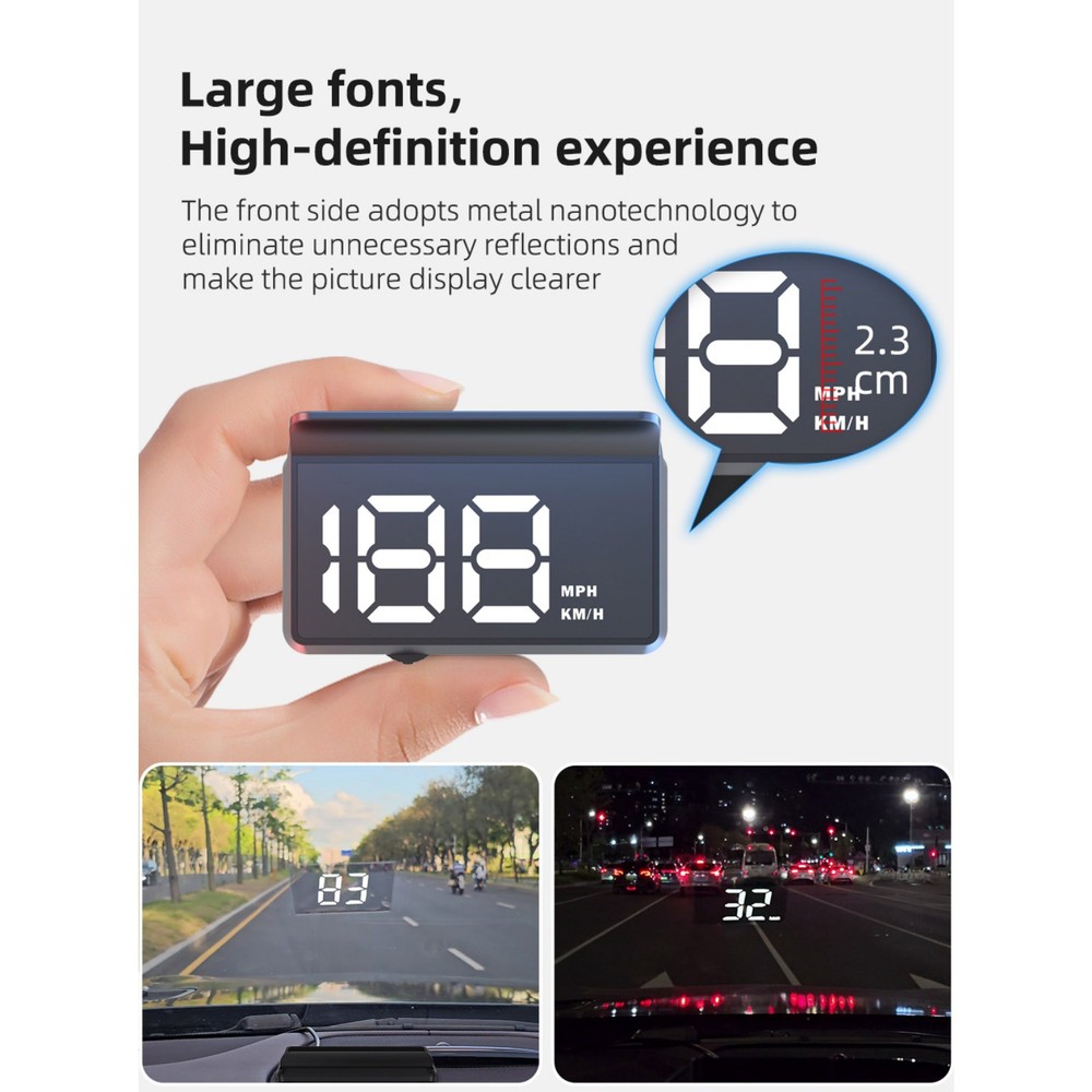 Car Speed Projector HUD with LED Display and Automatic On with Engine Start