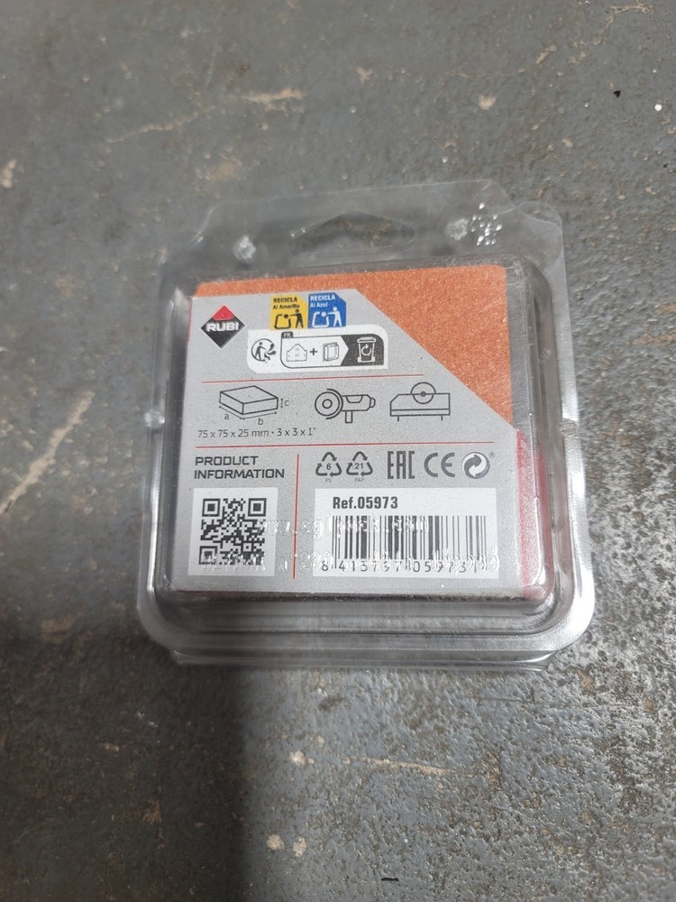 Rubi Ceramic Block - For Cleaning Diamond Blades - 05973 - Tile Blade Cleaner