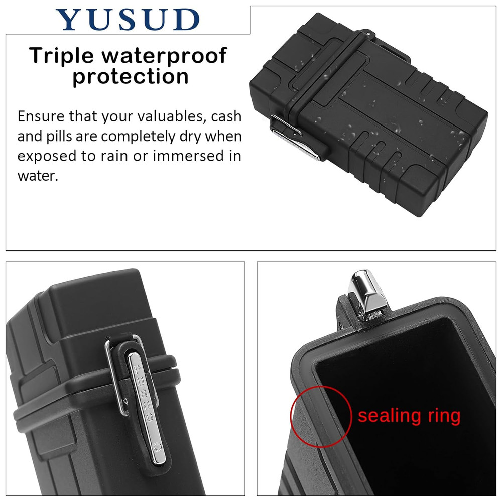 Waterproof Cigarette Case, Cigarette Holder Case with Lighter, Large Cigarette P