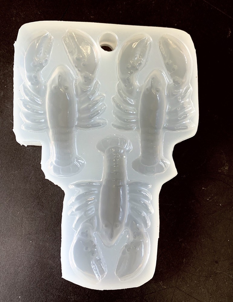 Silicone Lobster Mold 3 cavies easy release