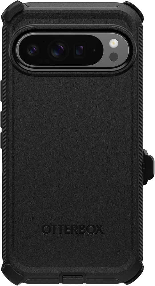 Black Case For Google Pixel 10 Pro OtterBox Defender Series Case + CLIP