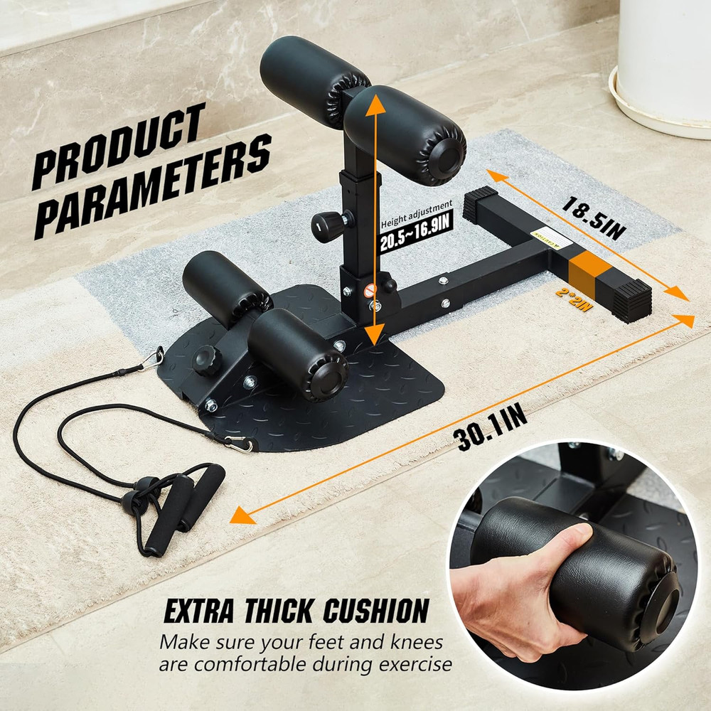 Deep Sissy Squat Bench Core Workout Multifunctional Leg Exercise Machine for Hom