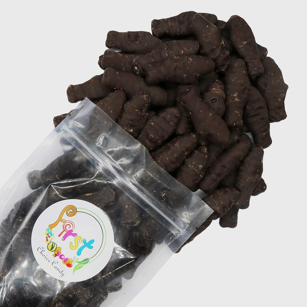 FirstChoiceCandy Dark Chocolate Covered Red Gummy  Fish