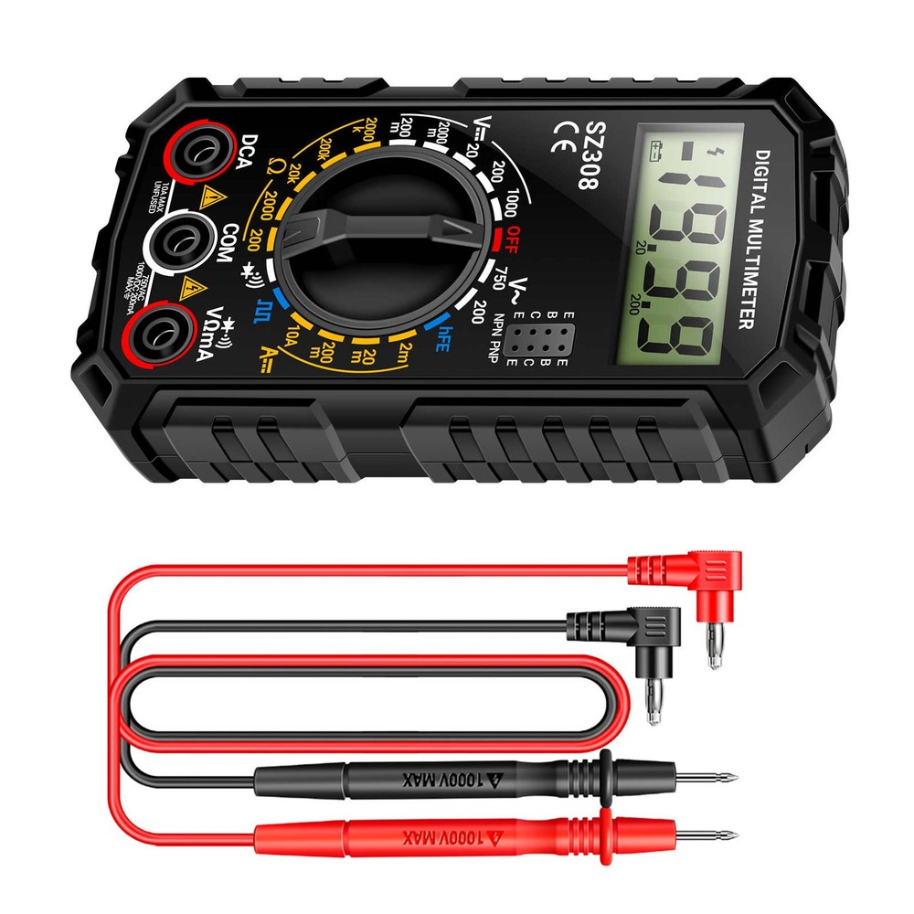 Digital Multimeter Voltmeter for AC DC Voltage Current Resistance and Diode Test