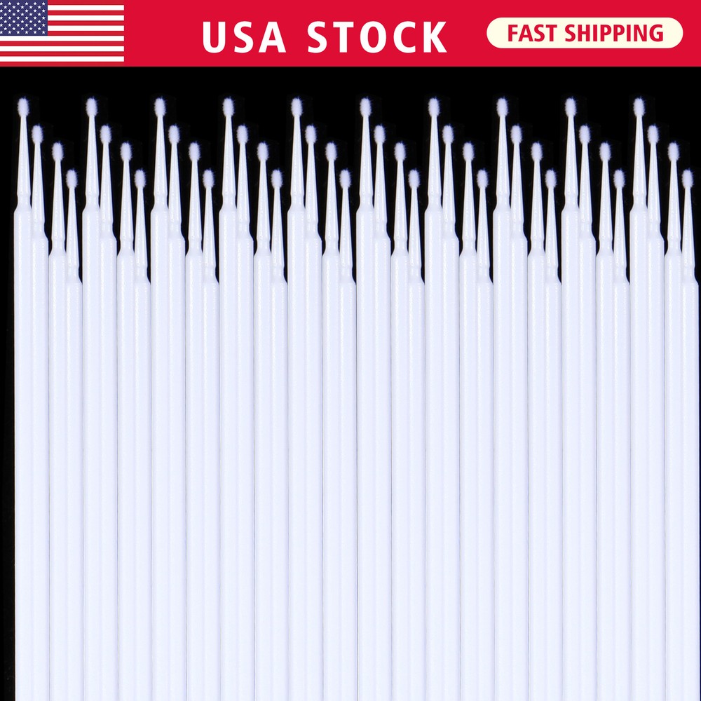 White Microbrush Micro Brush Applicator Tips 1.5mm Dental L