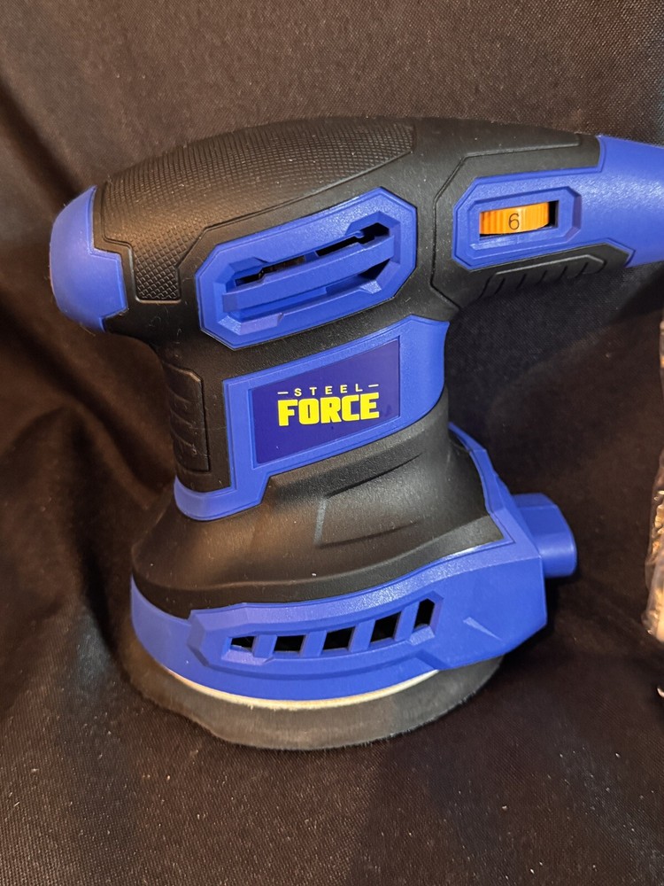 PRS5360 5-inch 3.0A Random Orbit Sander with 8Pcs Sandpapers, 6 Variable Spee...