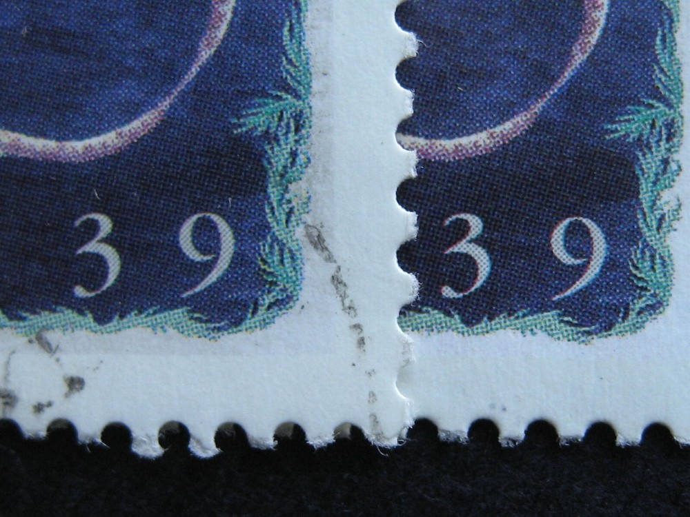 Canada print error double or extra black rarer perf Ut 1290 + a regular 1290a