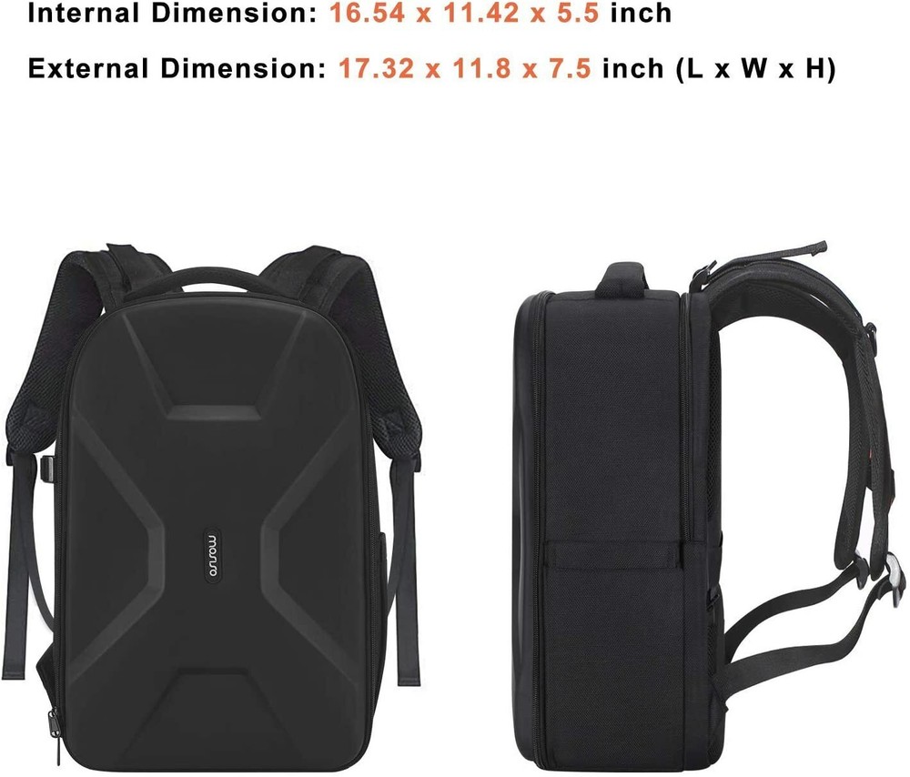 Camera Backpack Bag 15-16 Inch Mirrorless Waterproof Photography Hardshell Case