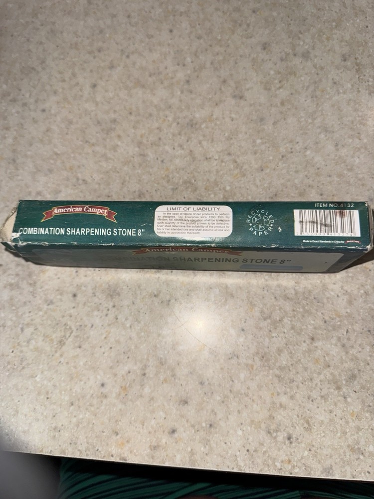 American Camper Vintage Combination Sharpening Stone 8”