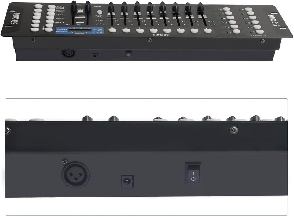 Professional 192 Channel DMX Board & 6.6ft Cable for Live Performance Lighting
