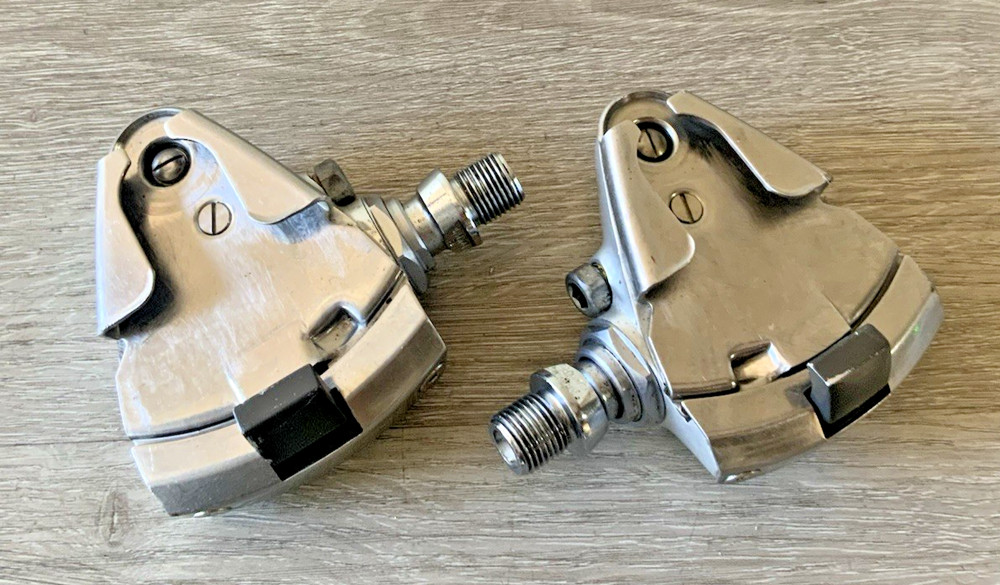 CAMPAGNOLO C-RECORD SGR CLIPLESS PEDALS 9/16 SILVER NO CLEATS
