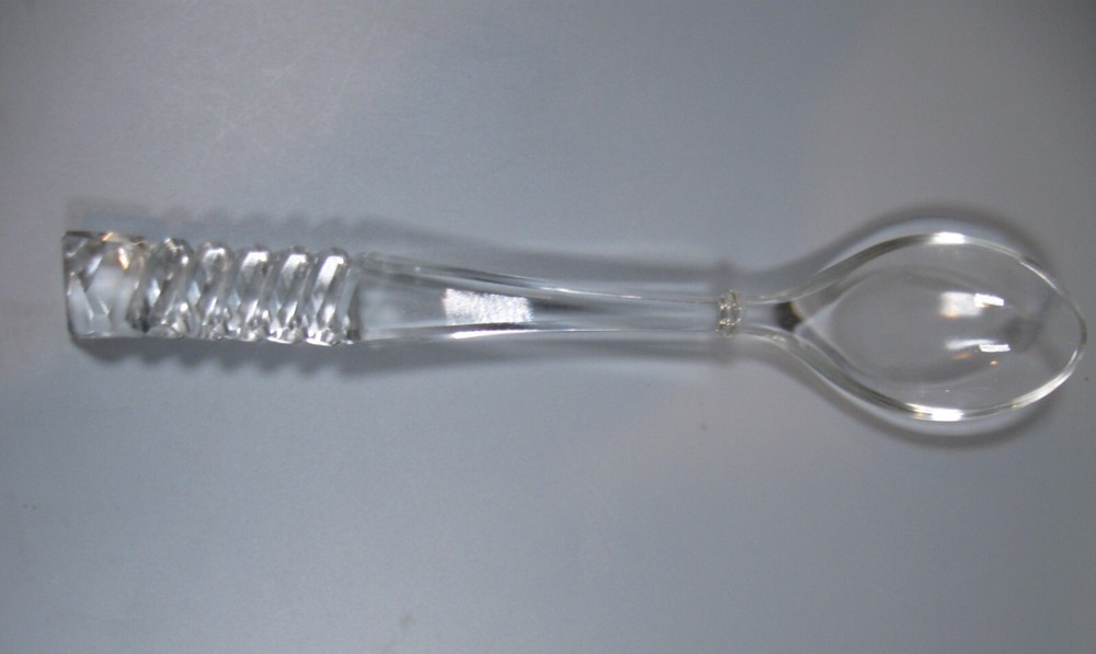 Vintage Glass Serving Spoon