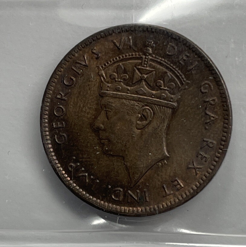 1940 Newfoundland Small Cent ICCS Certified MS-62. Trace Red #C596