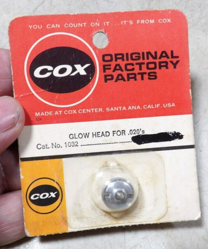 Vintage Original Cox Model Engine 020 Glow Head Part NOS