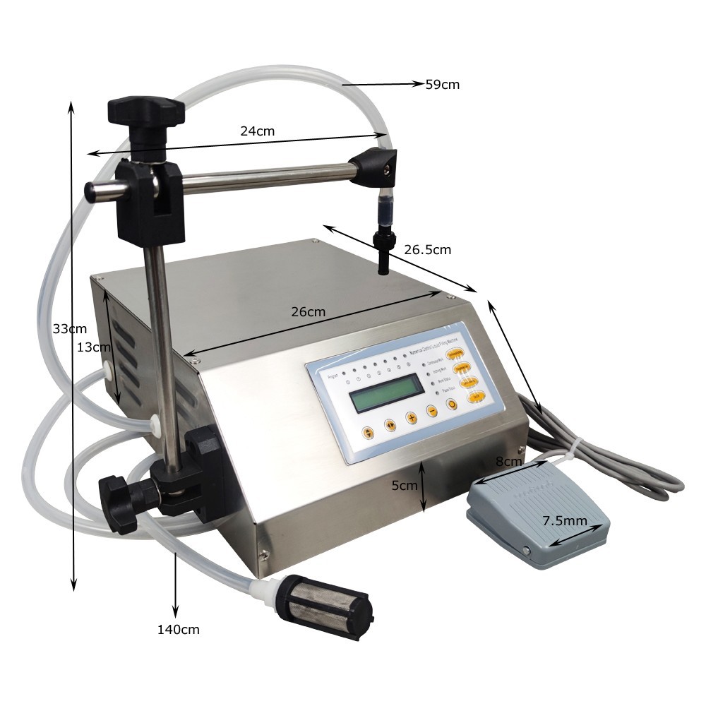 Semi-Automatic Liquid Filling Machine Automatic Counting LCD Display 110V