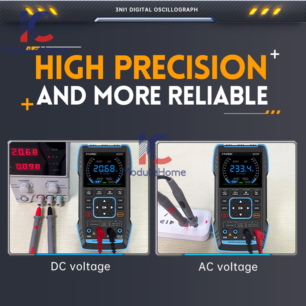 FNIRSI Handheld Digital Oscilloscope Multimeter Function Signal Generator 2C23T