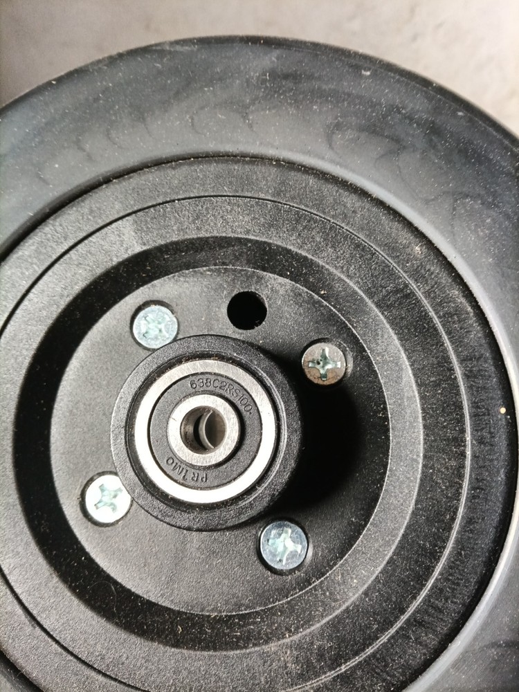 8x2 Black Solid Caster Wheel 638c2rs100 Bearing