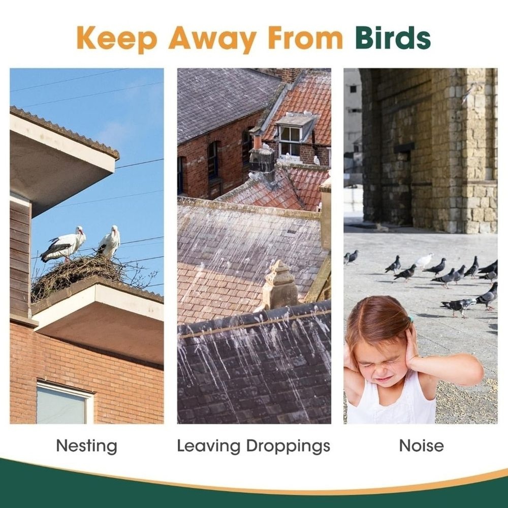 NEW!! 2 Pack Windmill Reflectors Bird Repellent & Deterrent