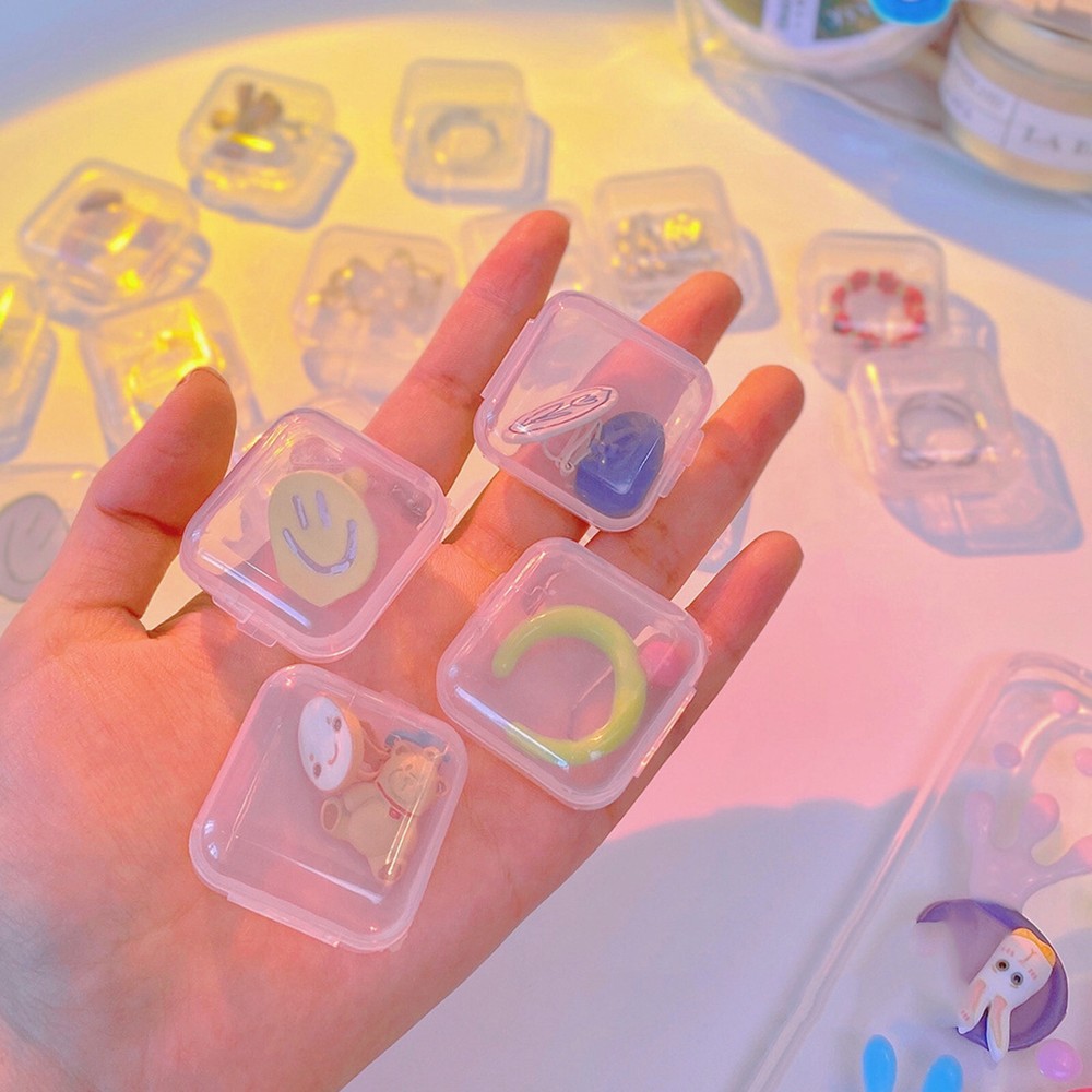 Clear Small Plastic Storage Case Containers Box for Beads Jewelry Trinkets
