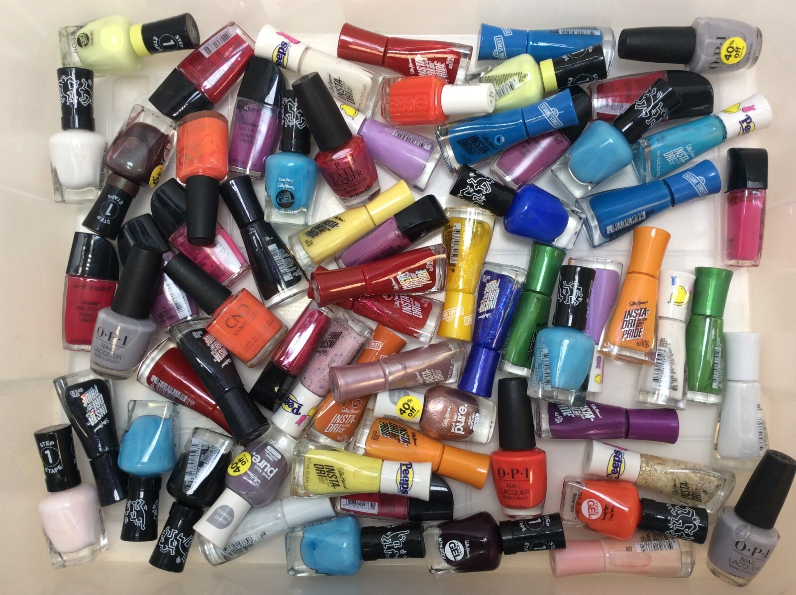 20x HUGE LOT of Nail Polish, Sally Hansen, OPI, Wet n Wild and More NO DUPS
