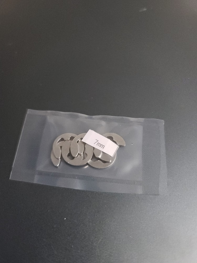 M7 7mm E-Clips Stainless Steel External Retaining Washer C-Clip E Clip (4 Pack)