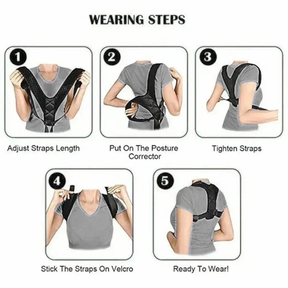 Adjustable Corrector Posture Back Shoulder Correct Support Brace Belt Men Women