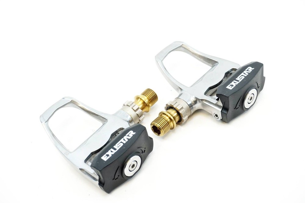 EXUSTAR E-PR70 TI Binding Pedals Used Lightweight 85kg Weight Limit