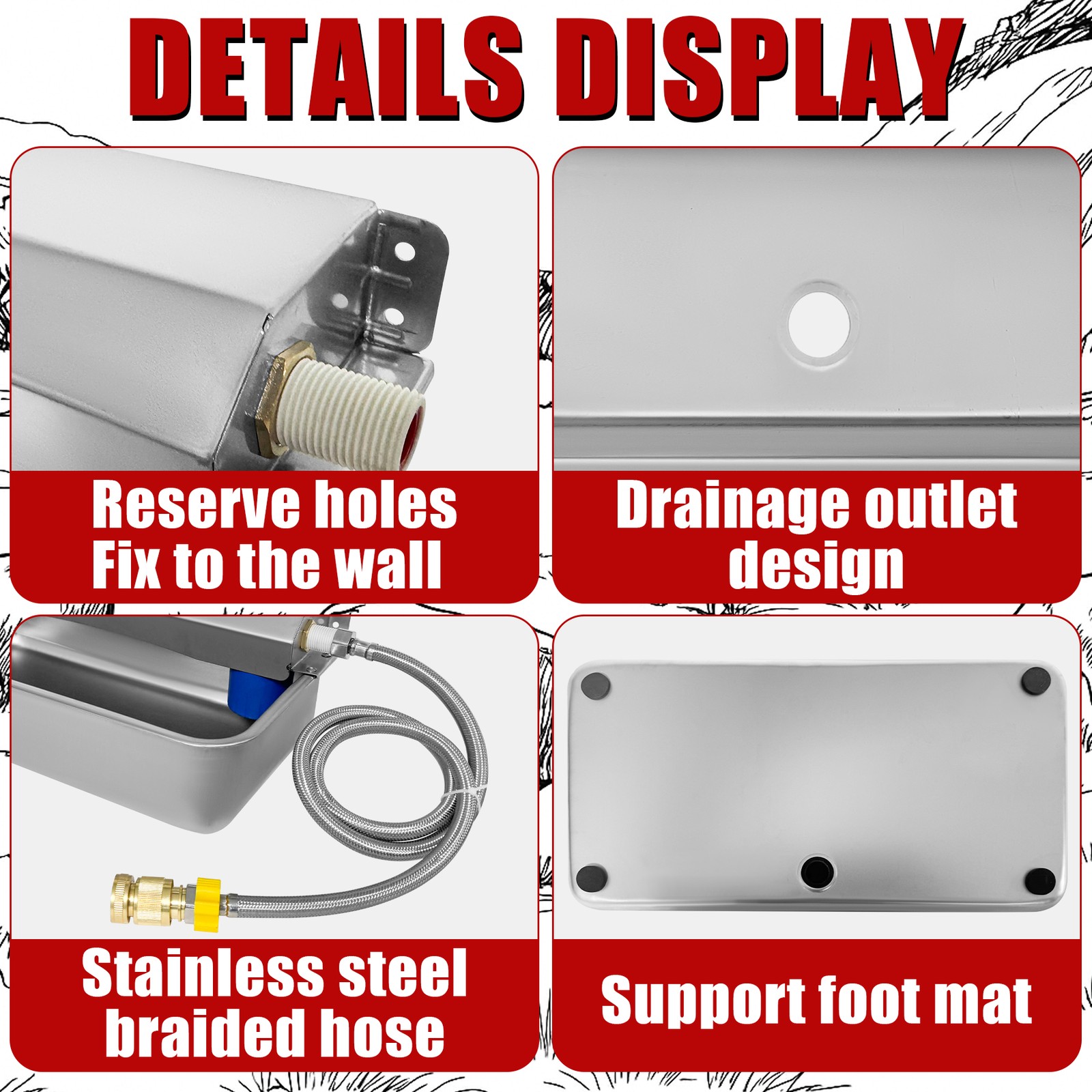 Automatic Dog Water Dispenser 2 Gallons 304 Stainless Steel Dog Water Bowl