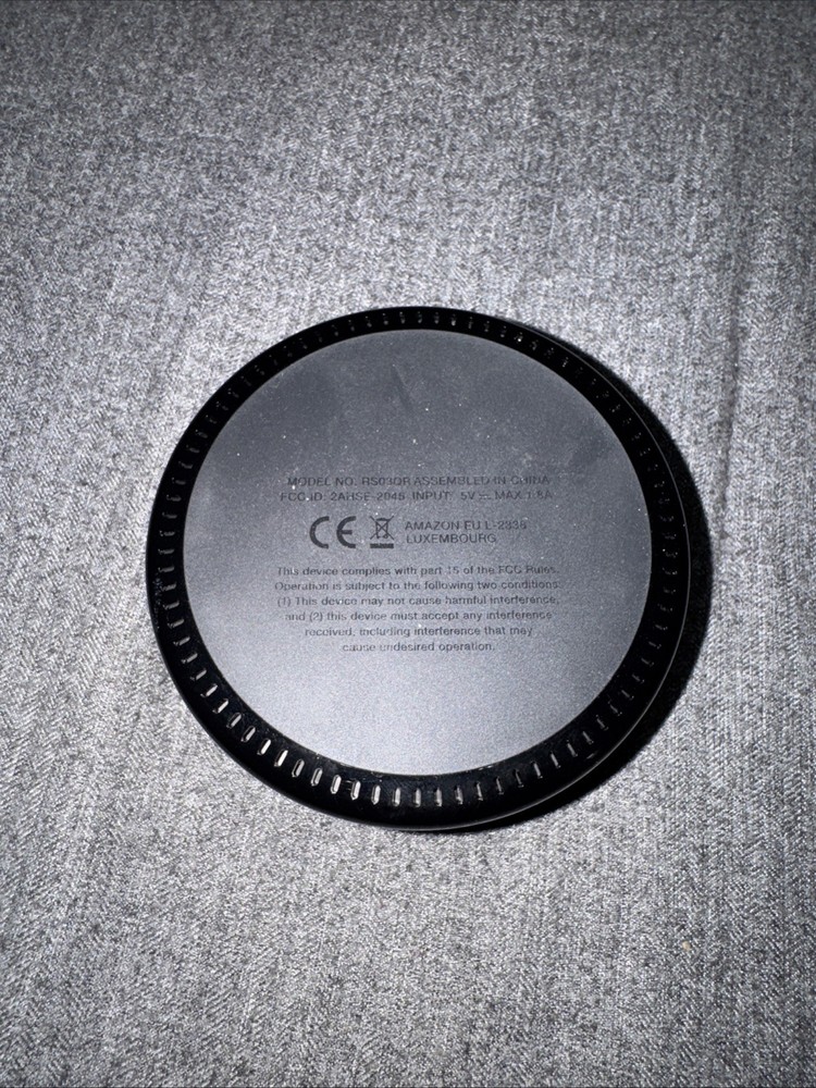 Amazon Echo Dot Alexa 2nd Generation Smart Speaker-AC Adapter/Cord + Quick Guide