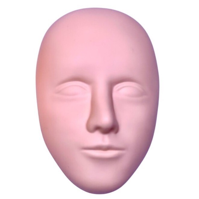 Silicone Practice Makeup Face Mold Reusable Training Tools Set 2 Base & Face