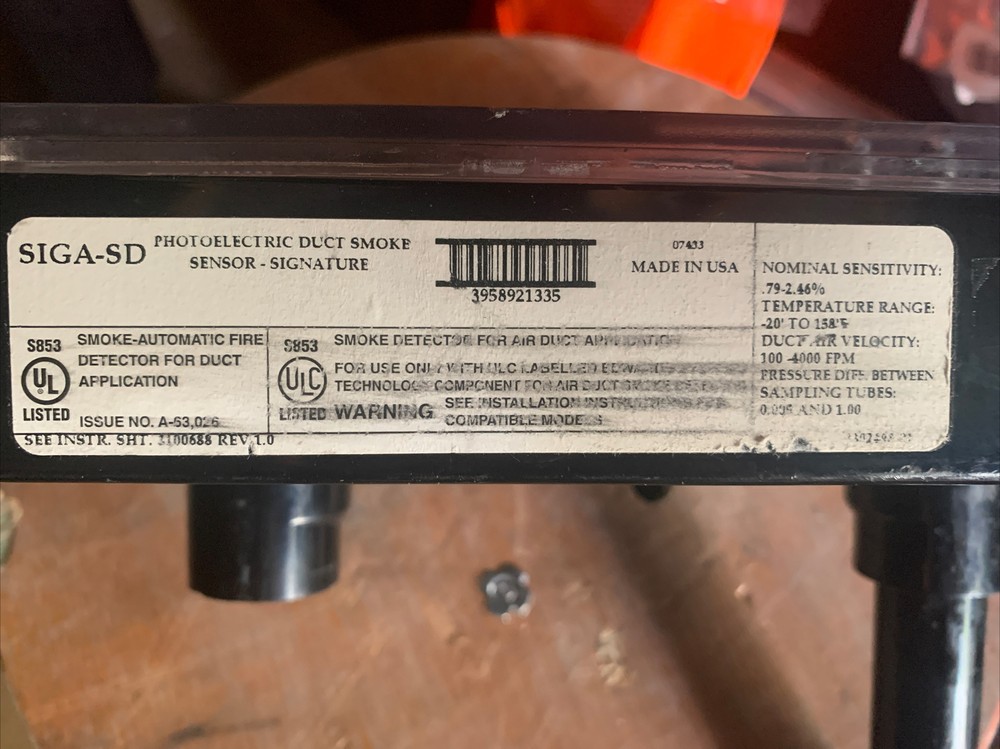 SIGA-SD ADDRESSABLE DUCT SMOKE