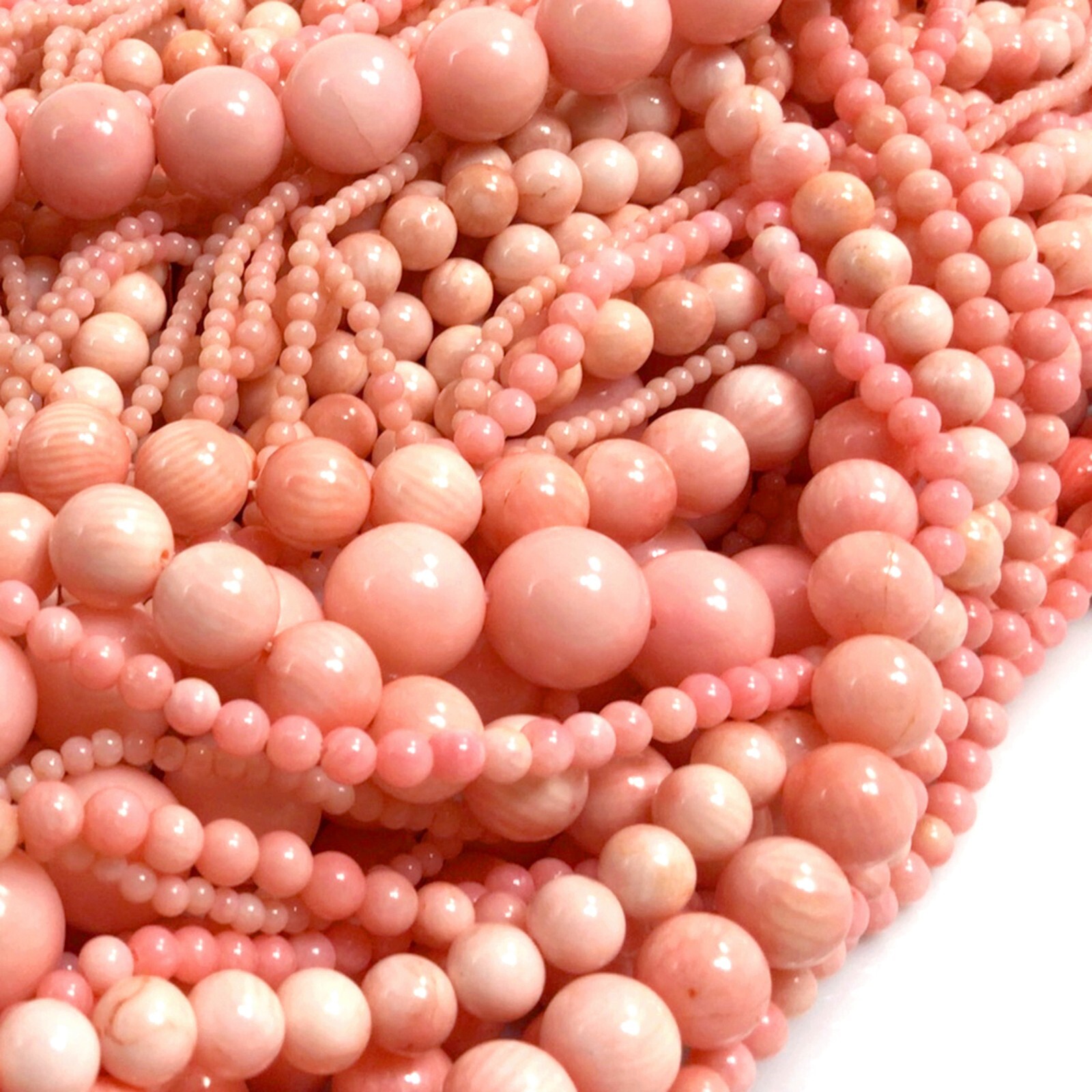 Pink Coral Angel Skin Smooth Round Loose Beads 15" 2mm 3mm 4mm 6mm 8mm 10mm