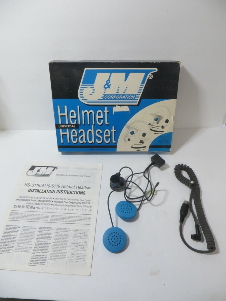 J&M Universal Helmet Headset HS-4119 - Motorcycle