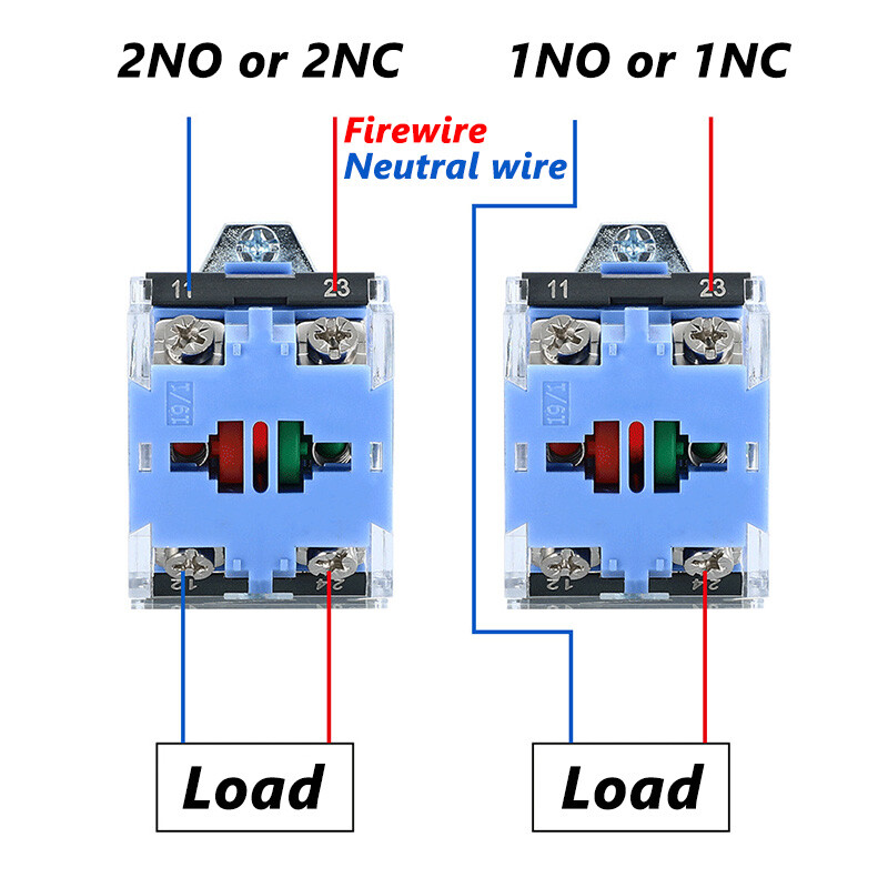 22mm Emergency Stop Key Switch with 2 Keys Latching Security Lock On/Off 10A