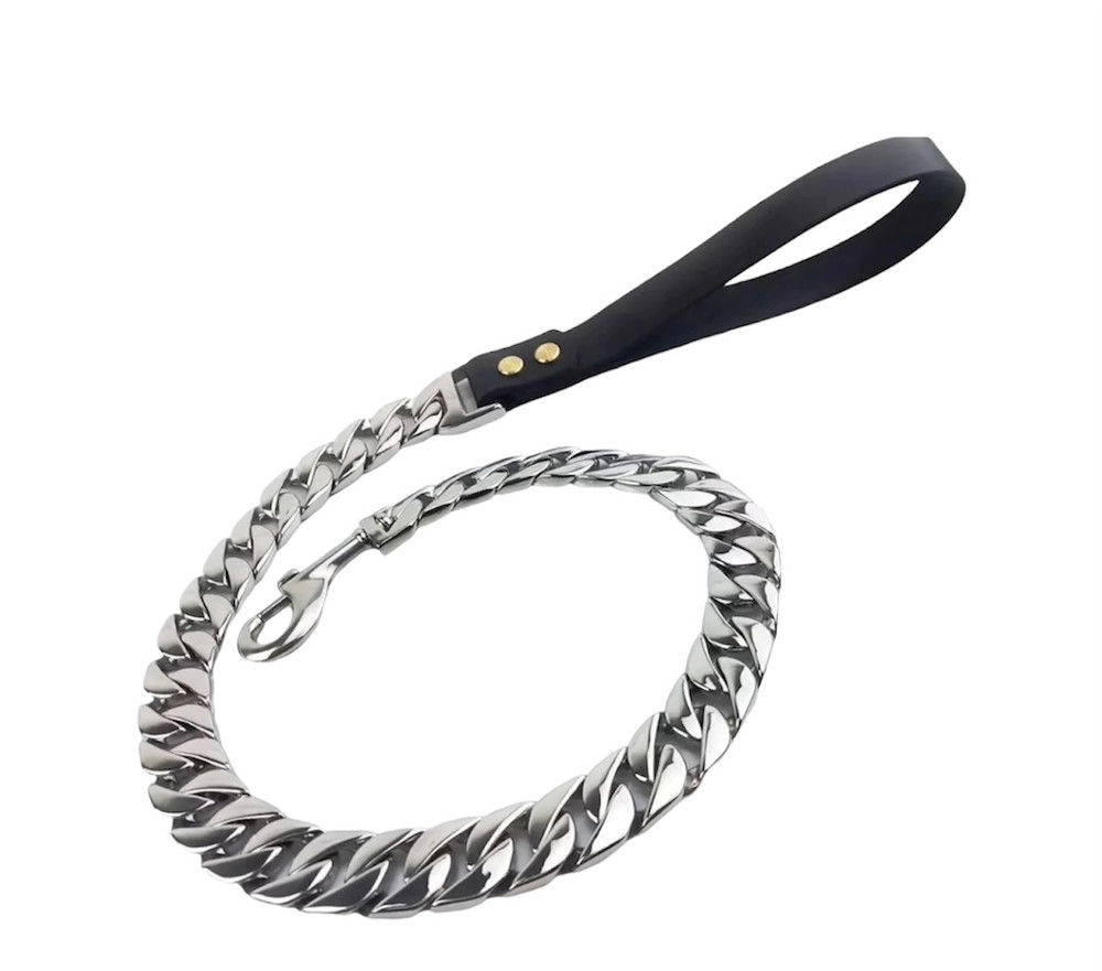 Silver Cuban Leash