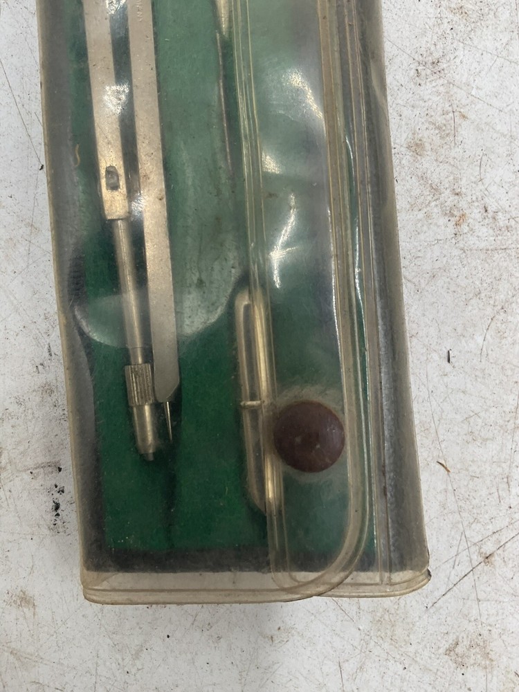 Vintage Engineering Drafting Compass Tool Set Made In Germany