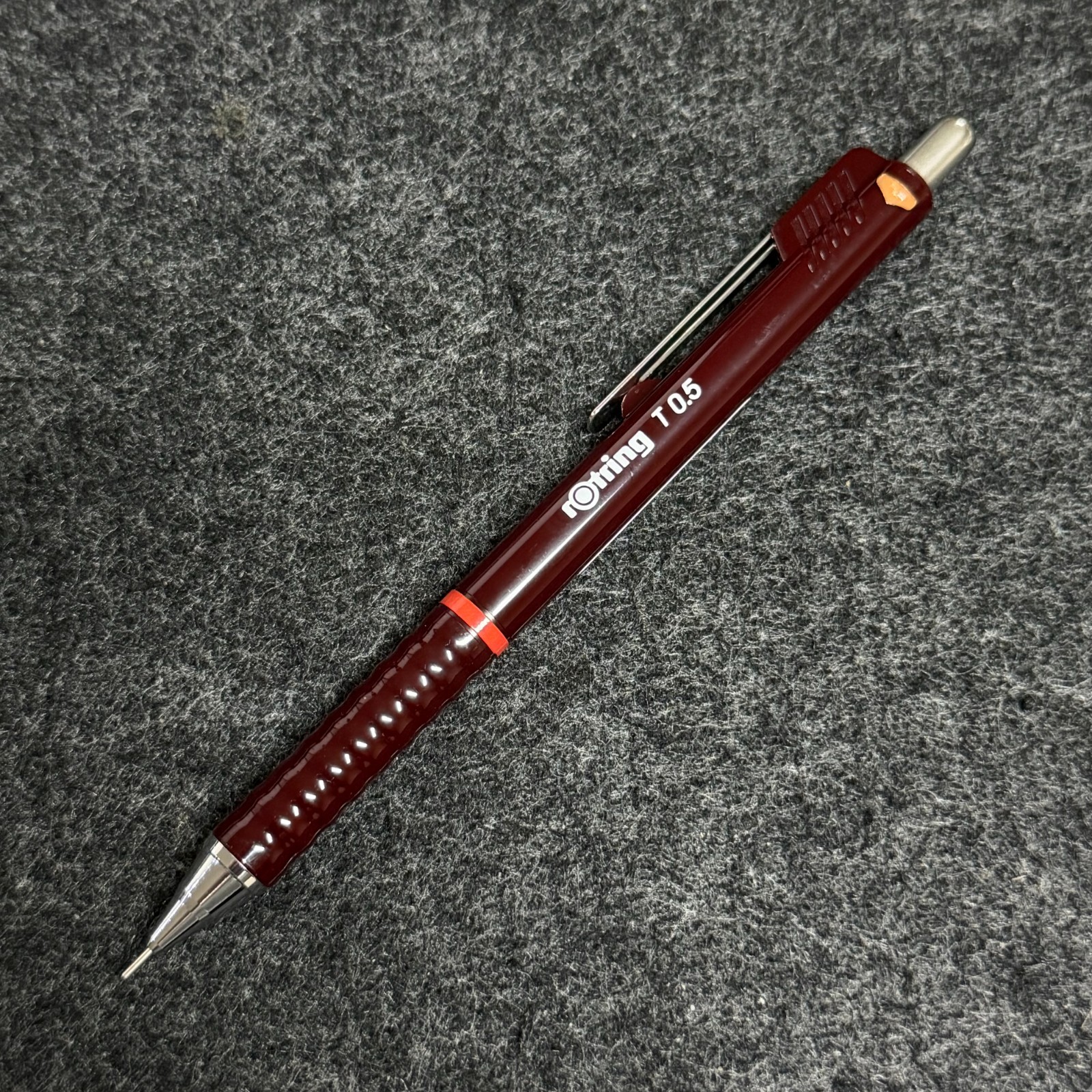 NOS RARE Vintage rOtring T 0.5 Mechanical Pencil Burgundy Made in Germany