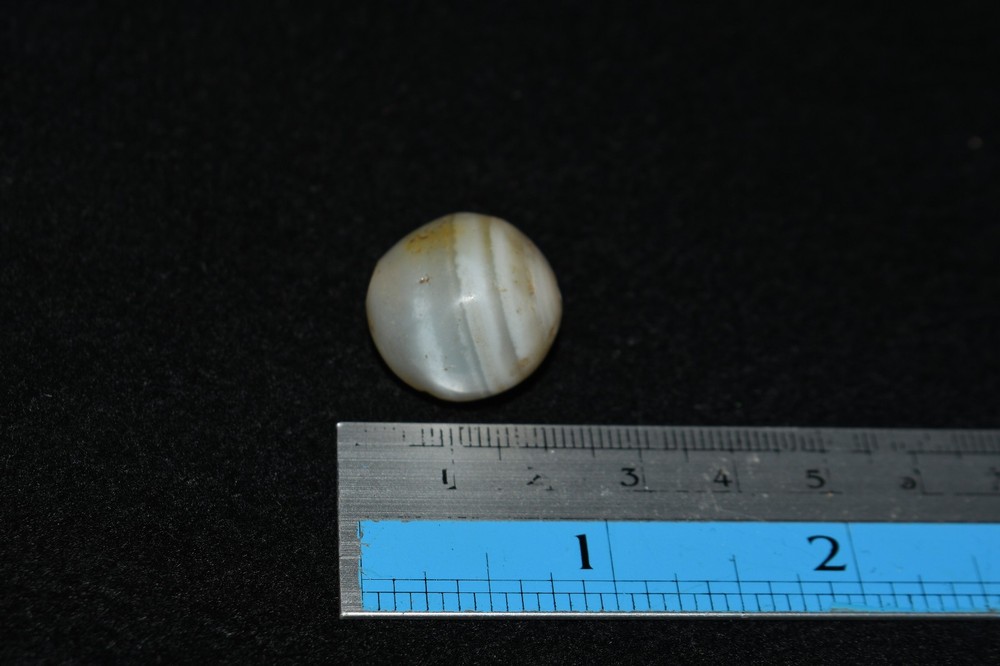 Large Ancient Round Banded Agate Stone Bead over 2000 Years Old