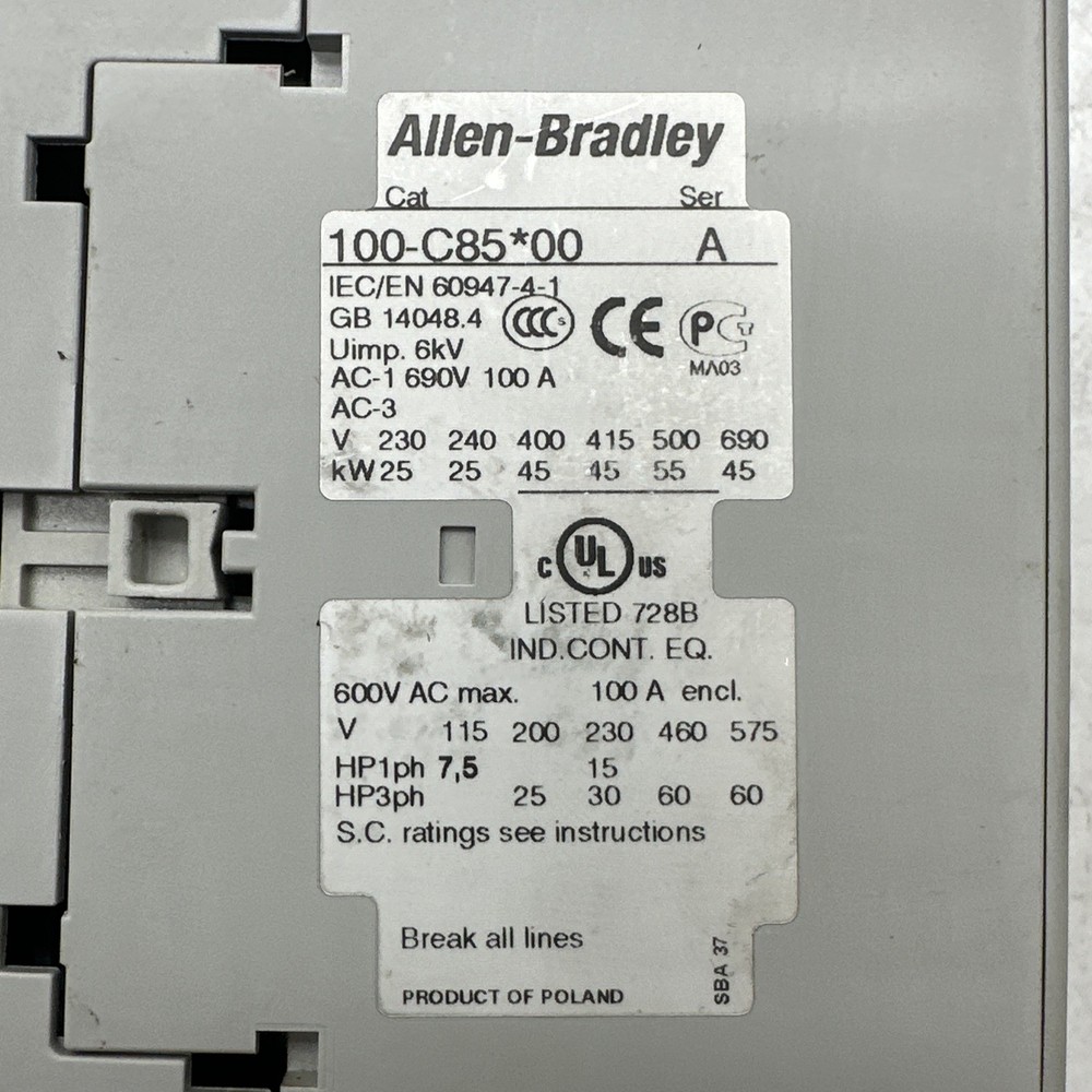 Allen-Bradley 100-C85*00 Ser. A (2222)